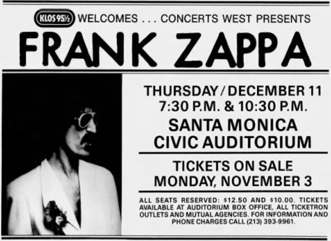 11/12/1980Civic Auditorium, Santa Monica, CA